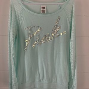 Victoria’s Secret iridescent sequin long sleeve shirt